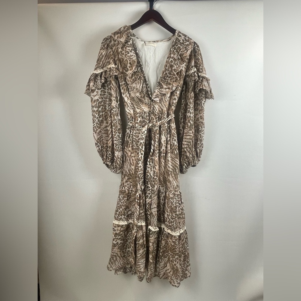 SPELL AND THE GYPSY COLLECTIVE LEOPARD PRINT ADA GOWN NWT SIZE SMALL - Picture 4 of 12